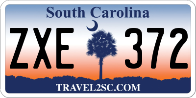 SC license plate ZXE372