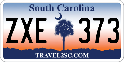 SC license plate ZXE373