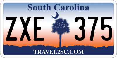 SC license plate ZXE375
