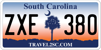 SC license plate ZXE380