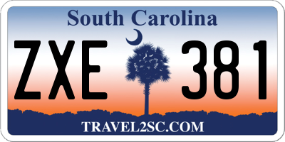 SC license plate ZXE381