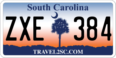 SC license plate ZXE384