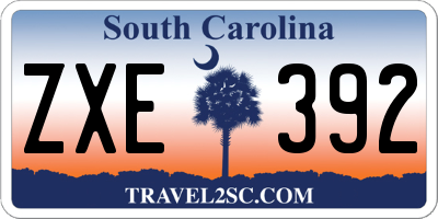 SC license plate ZXE392