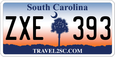 SC license plate ZXE393