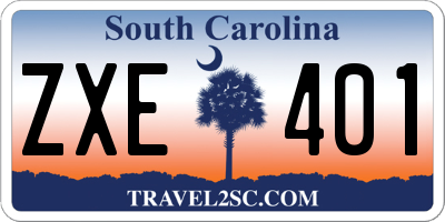 SC license plate ZXE401