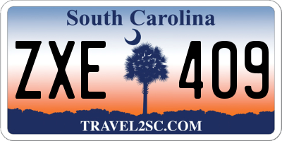 SC license plate ZXE409