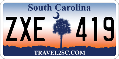 SC license plate ZXE419
