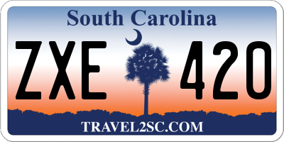 SC license plate ZXE420