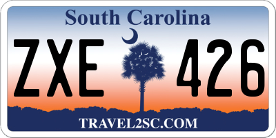 SC license plate ZXE426