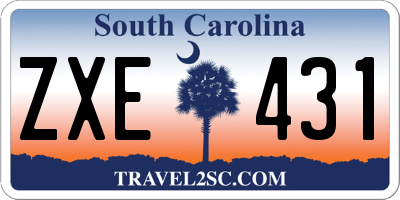 SC license plate ZXE431