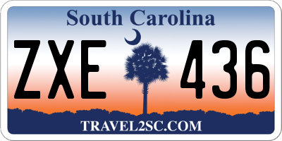 SC license plate ZXE436