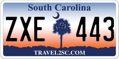 SC license plate ZXE443