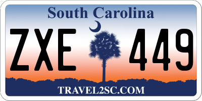SC license plate ZXE449