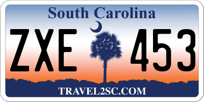 SC license plate ZXE453