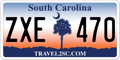 SC license plate ZXE470