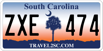 SC license plate ZXE474