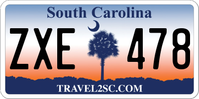 SC license plate ZXE478