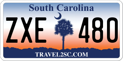 SC license plate ZXE480