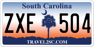 SC license plate ZXE504