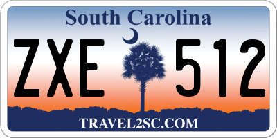 SC license plate ZXE512