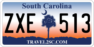 SC license plate ZXE513