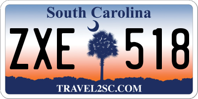 SC license plate ZXE518