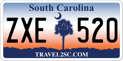 SC license plate ZXE520