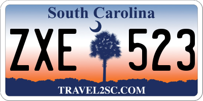 SC license plate ZXE523