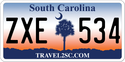 SC license plate ZXE534