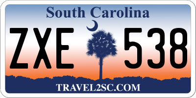 SC license plate ZXE538