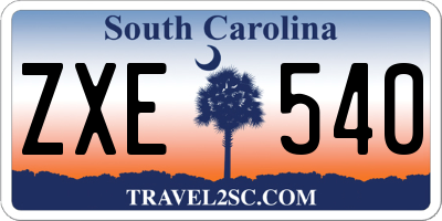 SC license plate ZXE540