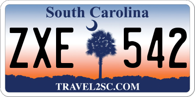 SC license plate ZXE542