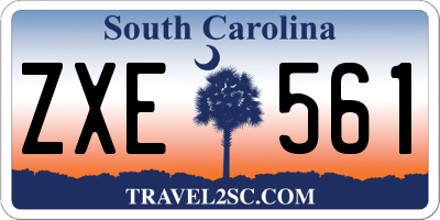 SC license plate ZXE561