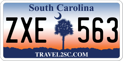 SC license plate ZXE563