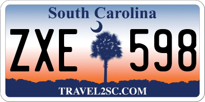 SC license plate ZXE598
