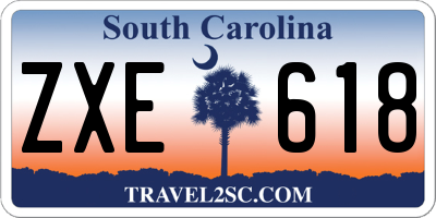SC license plate ZXE618