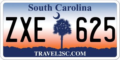 SC license plate ZXE625