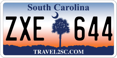 SC license plate ZXE644