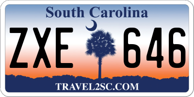 SC license plate ZXE646