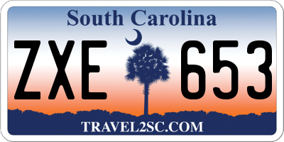 SC license plate ZXE653