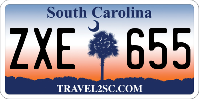 SC license plate ZXE655