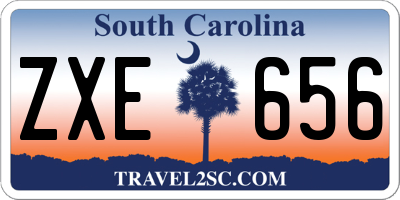 SC license plate ZXE656