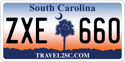 SC license plate ZXE660
