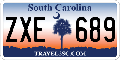 SC license plate ZXE689