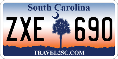 SC license plate ZXE690