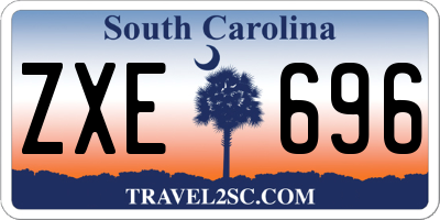SC license plate ZXE696