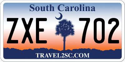 SC license plate ZXE702