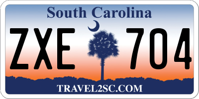 SC license plate ZXE704