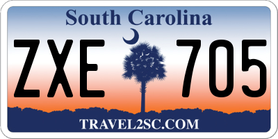 SC license plate ZXE705