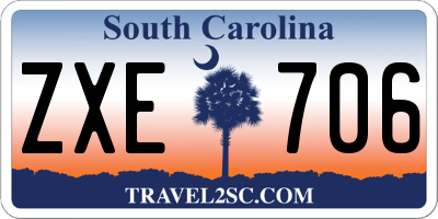 SC license plate ZXE706
